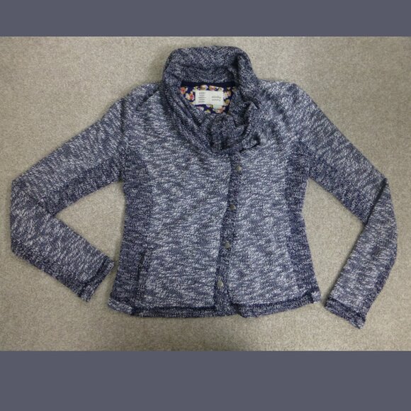 Saturday/Sunday Anthropologie Knit Moto Button-Up Sweater (Size S) - Picture 10 of 10